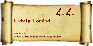 Ludvig Loránd névjegykártya